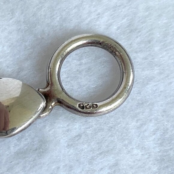 Solid Sterling Silver 925 Stacking Heart Link Toggle Clasp Bracelet Sz 6.5" 20g - Picture 11 of 16